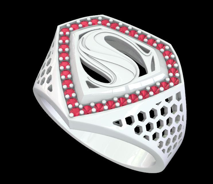 Superman Symbol Gems Ring