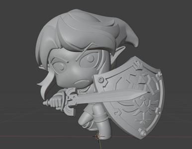 Link Wind Waker STL | 3D Printable Chibi Link
