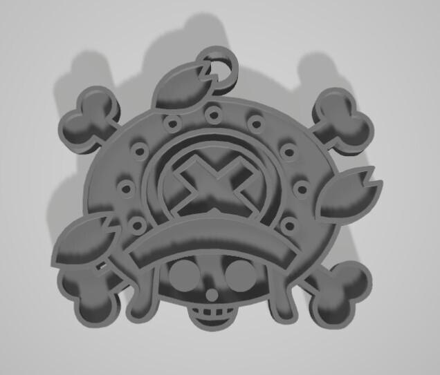 One Piece Face and Skulls Keychains Pack