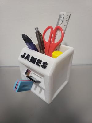 DESK ORGANISER / STATIONARY HOLDER (CUSTOM NAME)