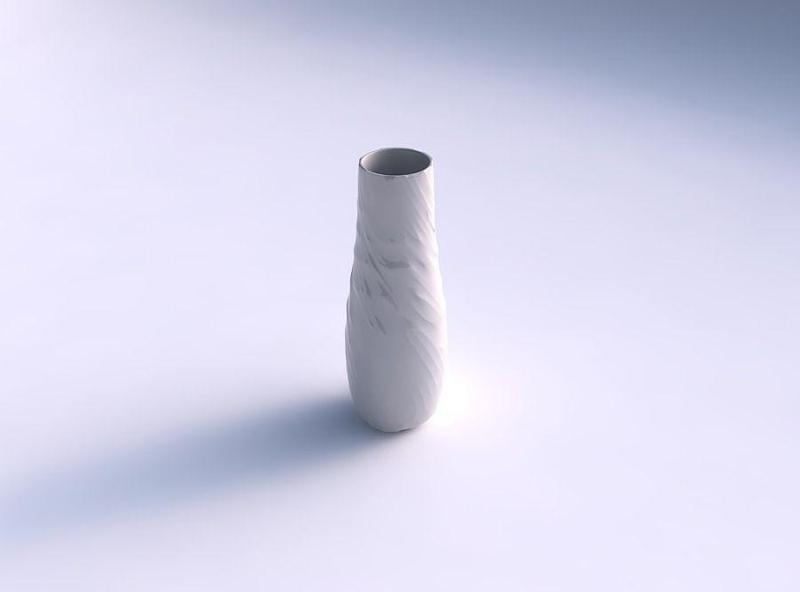 Vase with fibers smooth inside