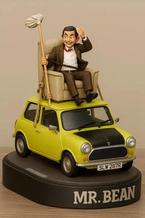 Mr Bean car sculpture