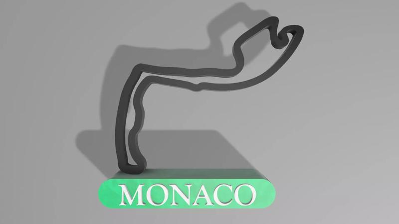 F1 Monaco Race Track STL OBJ FBX Files  3D Print Fusion 360