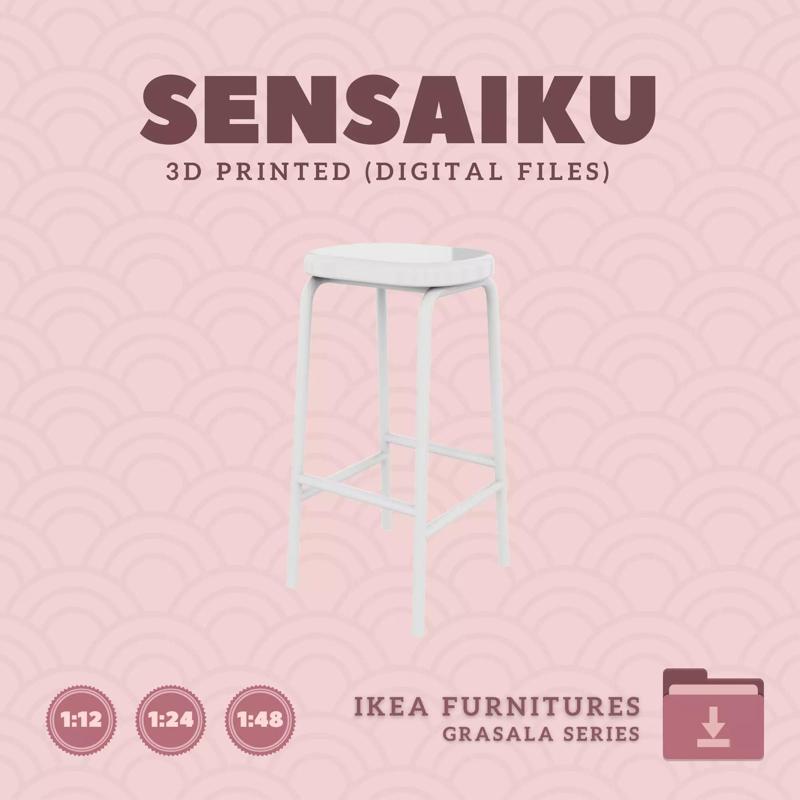 6 GRASALA Bar Stool 30 in for Dollhouse - IKEA - 3D Print