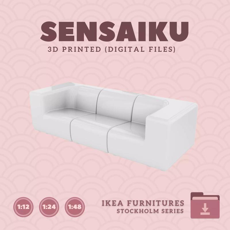 27 STOCKHOLM 2025 3 Seat Sofa for Dollhouse - IKEA - 3D Print