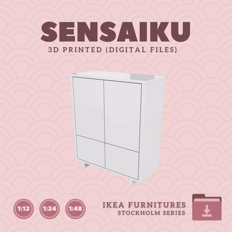 21 STOCKHOLM Cabinet V2 for Dollhouse - IKEA - 3D Print