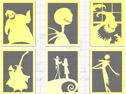 Nightmare Before Christmas Panels  for Lantern