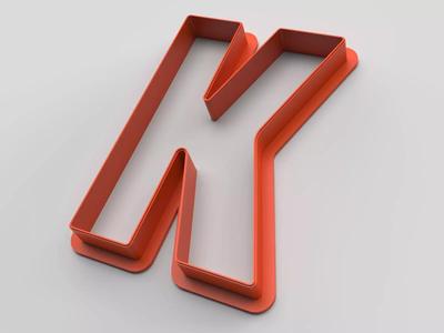 Cookie cutter - English alphabet - Letter K