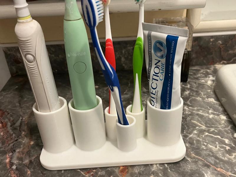 Minimal 3D Toothbrush & Toothpaste Holder!