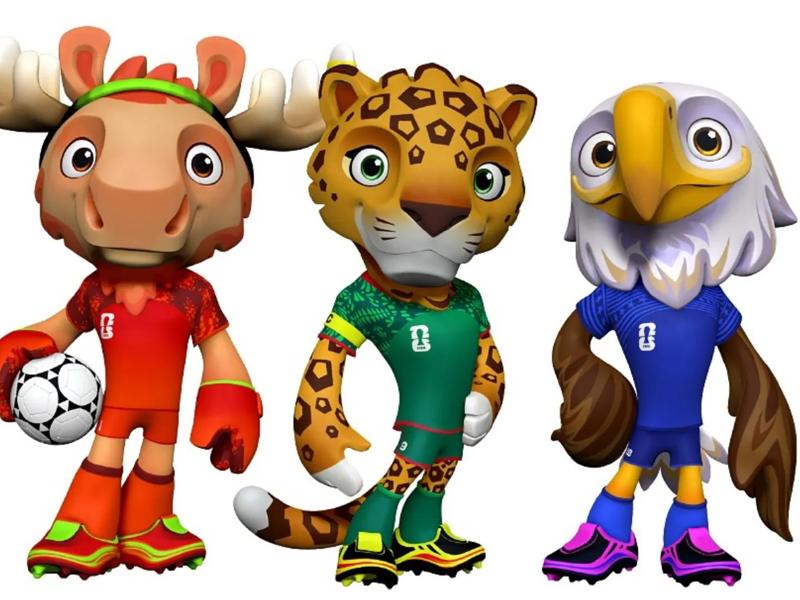 World Cup Mascots 2026 USA Mexico Canada 3D