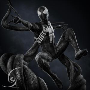 SPIDER-MAN PS5 BLACK SUIT STATUE