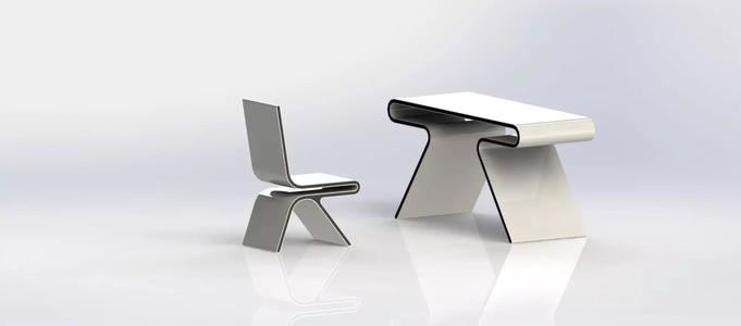 Designer chair and table