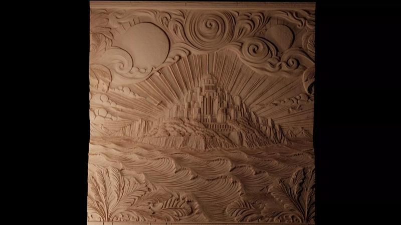 Island CNC 3d Print High Relief Sand Casting