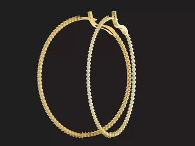big long hoop earrings with stones