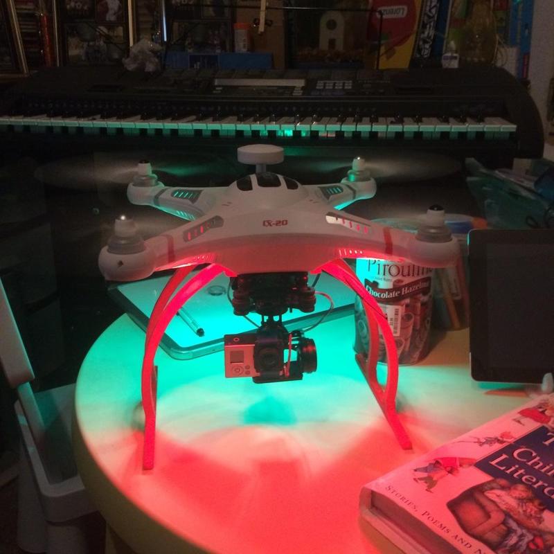 Wider and taller Cheerson CX-20 Landing Skids remix of http://www.thingiverse.com/thing:768744