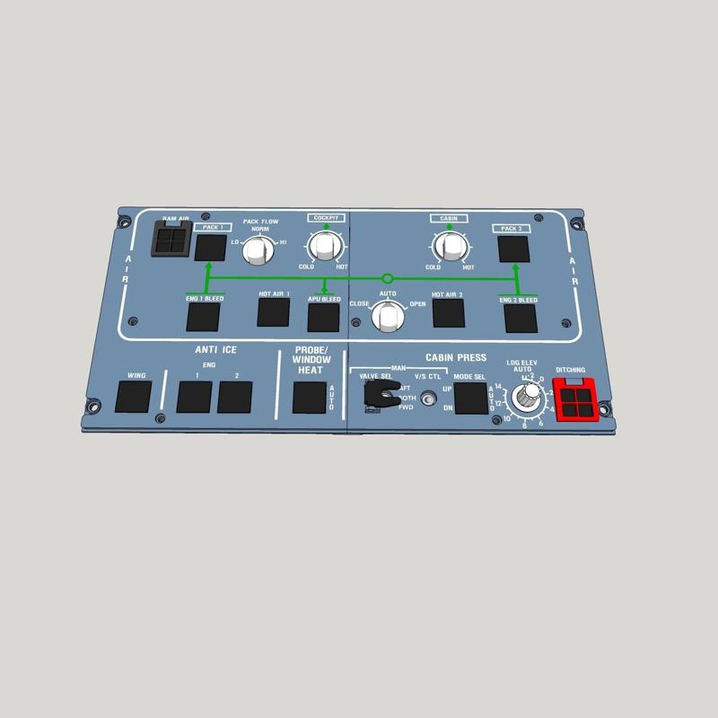 A330 225VU Air Conditioning Panel