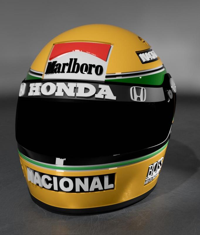 Replica of the helmet of Senna
