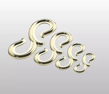 hook clasp 4 sizes for jewelry 3D print file