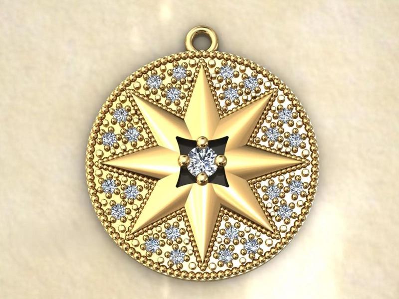 neck pendant eight-pointed star