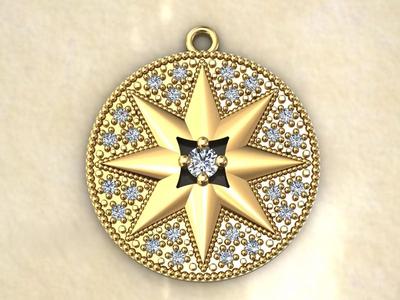 neck pendant eight-pointed star