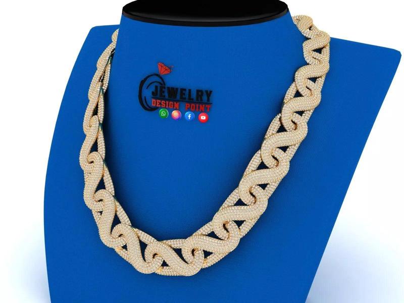 Custom  Byzantine Diamond Link Chain - Hermes Bracelet Link