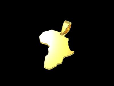 African Map Silhouette Pendant