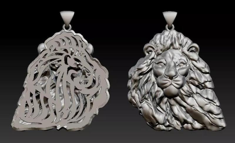 Lion Pendant 3D print model