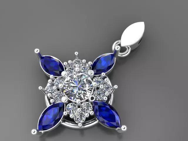 MORNING STAR  HIGH JEWELRY PENDANT 3D PRINTABLE FILE