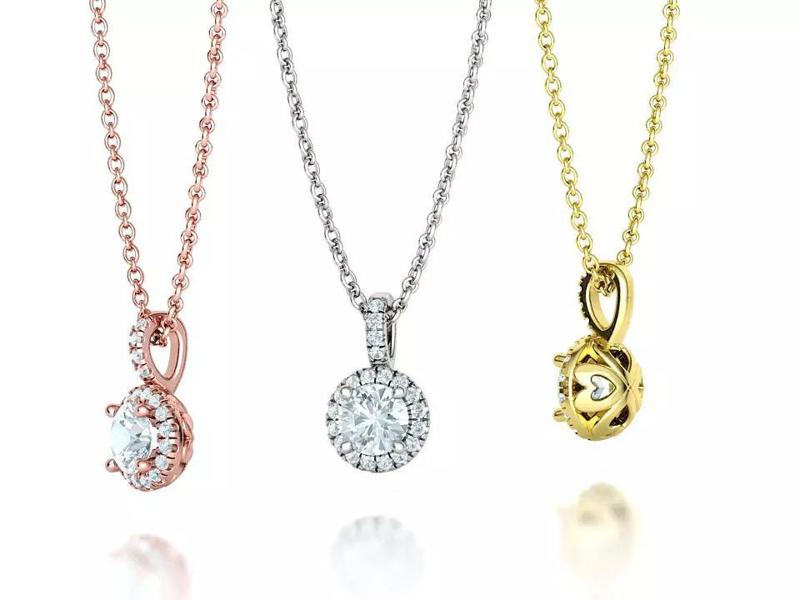 Small Diamond Round Pendant with 40 pointer stone 3dprtint model