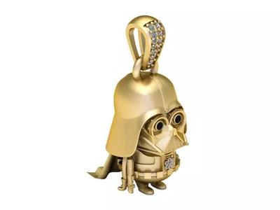 Minion Darth Vader Mashup Pendant 3D Printable Jewelry Model