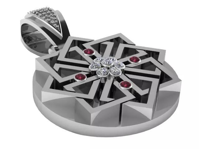 Slavic Lunnitsa pendant 3D model 3D printable