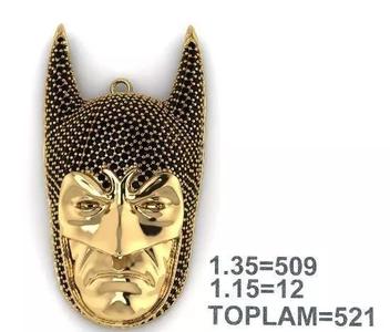 HIPHOP BATMAN pendant 3d wax resine projet jewellery 3D print
