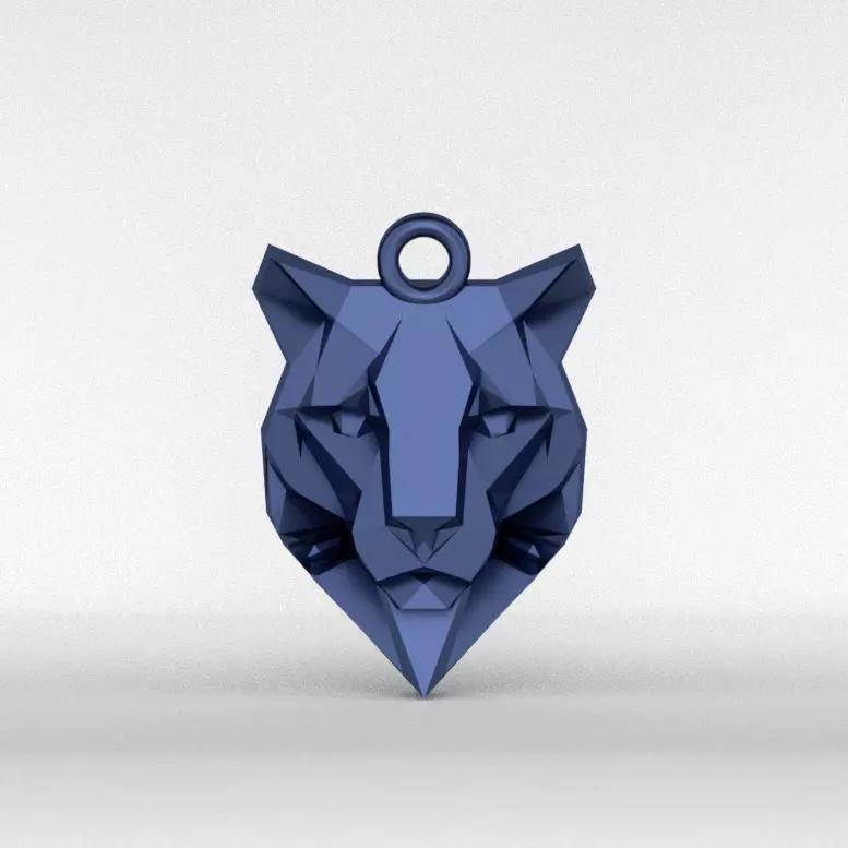 Minimal Mountain Lion Pendant