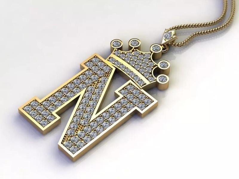 N Letter Pendant
