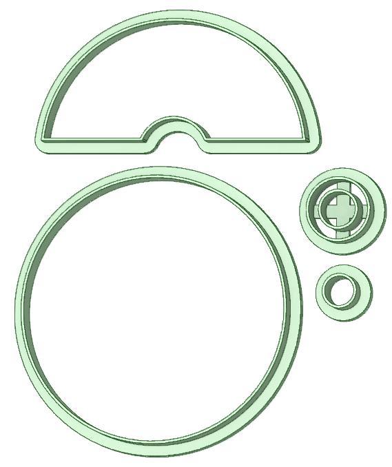 Pokebola 85mm fondant cutter