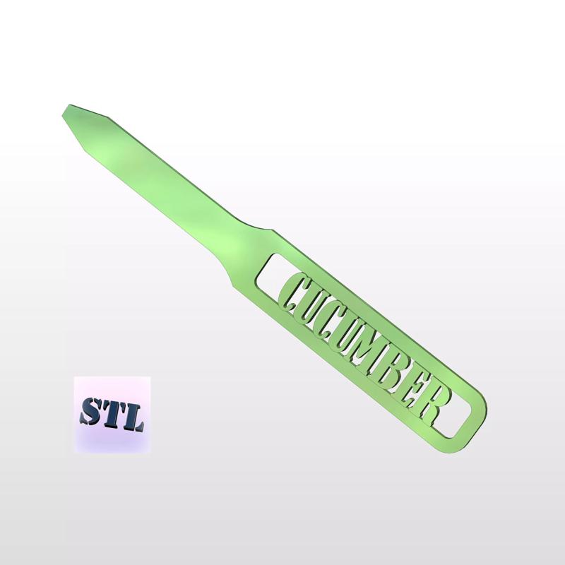 3D Printed Garden Marker for Cucumbers