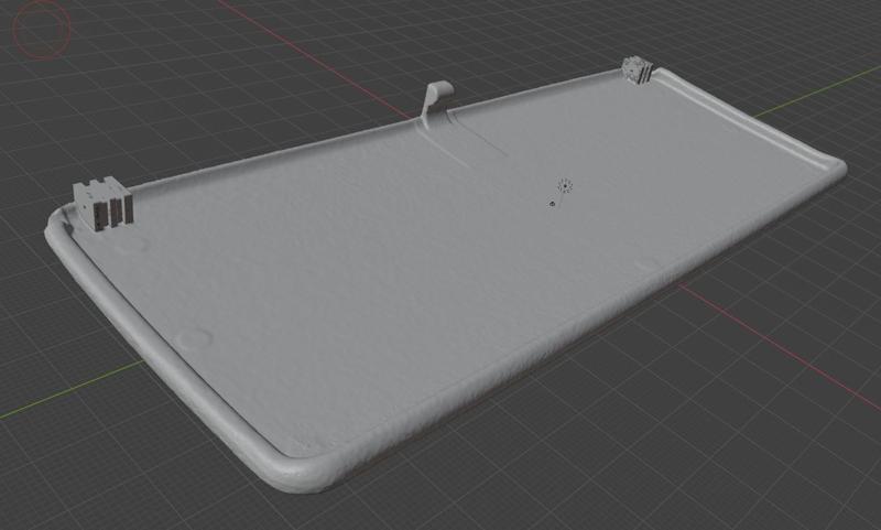 R129 A124 Make up/vanity mirror (top flap) 1298102317