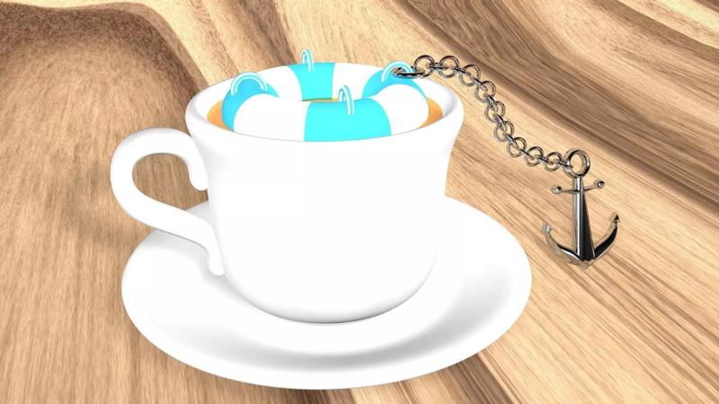 Lifebuoy anchor on chain