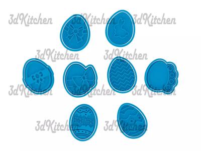 Easters eggs cookie cutters Stl