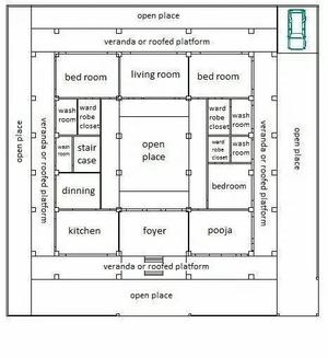 3D elevation of residential colonial building
