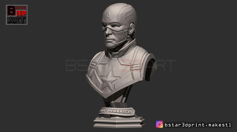 Captain America bust with Helmet - Infinity War - Endgame - Marvel