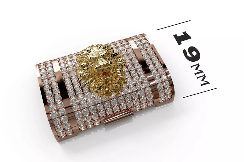 LION Diamond Lock Box for BRACELET - NECKLACE 19mm