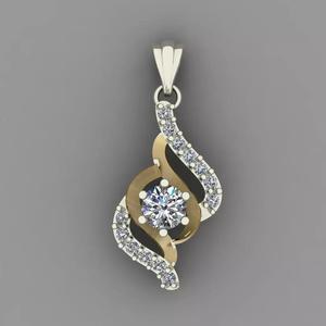 Diamond Women pendant 3D print Model