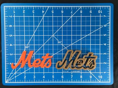 Mets Word Logo Fondant Cookie Cutter Set Multiple Sizes