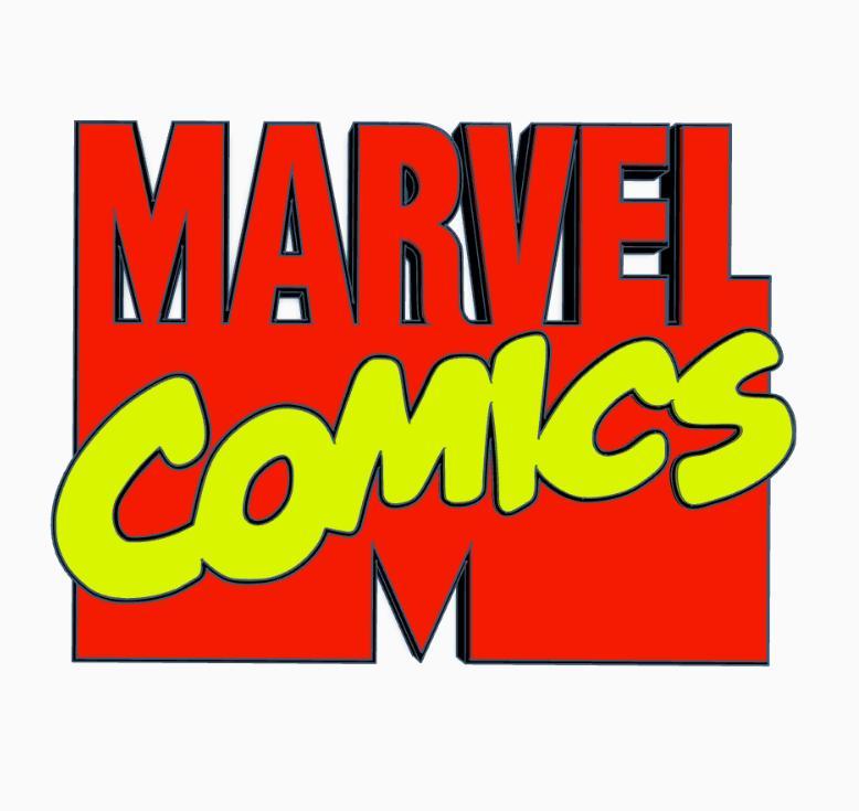 MARVEL COMICS Logo Display by MANIACMANCAVE3D