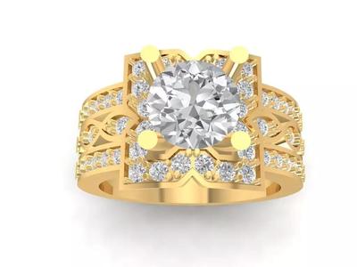 Luxury Multi Row Diamond Engagement Ring for Women 861