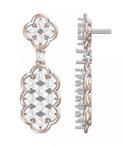 diamond earrings baroque ornament