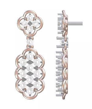 diamond earrings baroque ornament