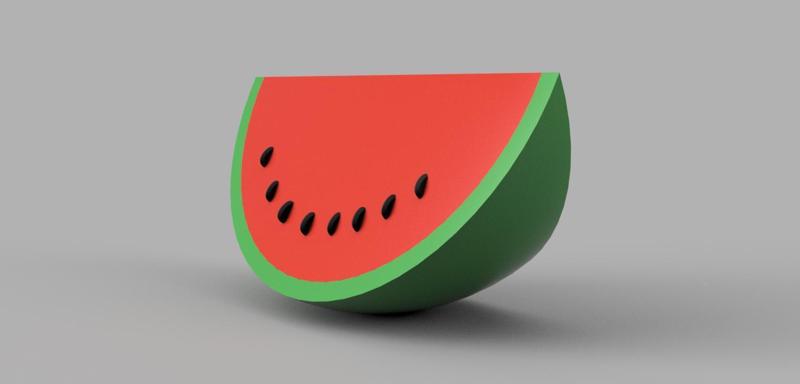 3D Water melon Slice - Printable