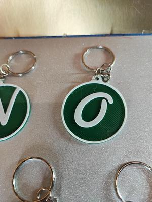 Key ring letter O